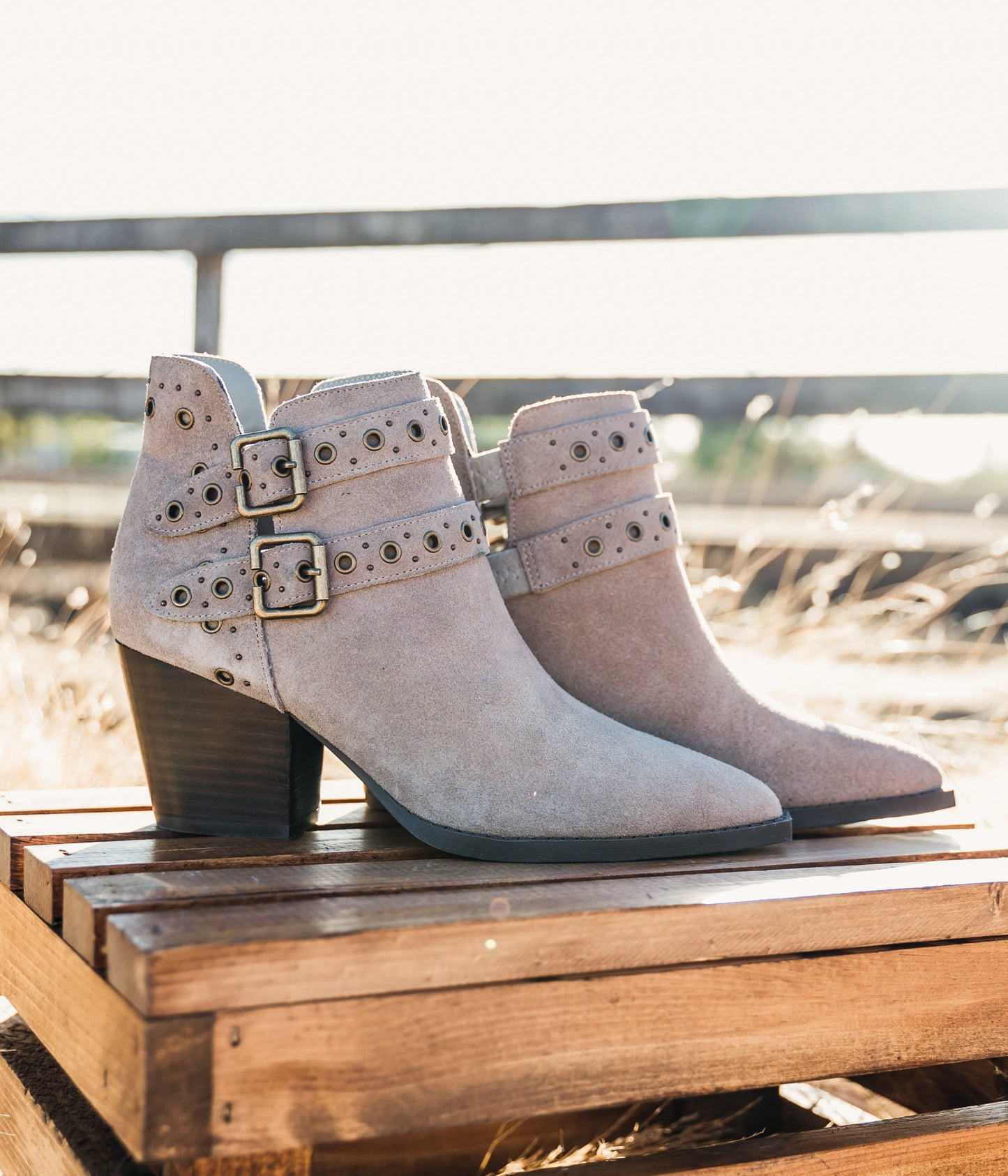 Elsa Leather Ankle Boots | Taupe