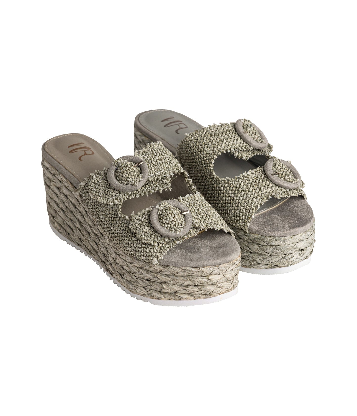 Eriwen Buckle Wedge Sandals | Teal