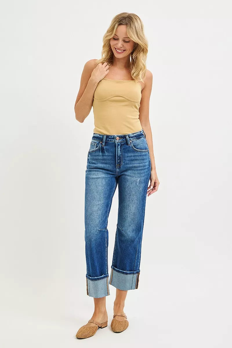 Lina High-Rise Straight Jeans | Risen