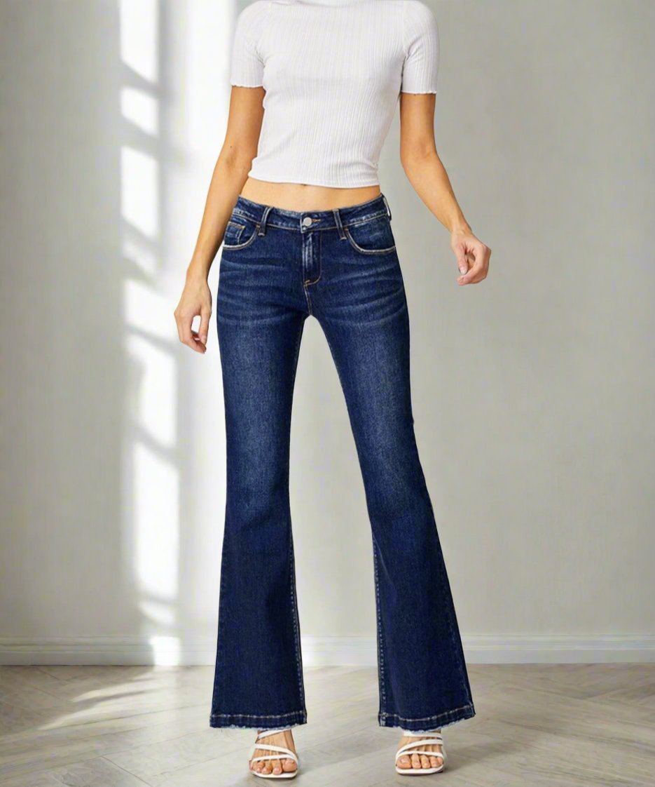 Linda Low-Rise Flare Jeans | Risen