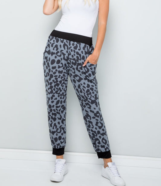 Leopard Contrast Sweatpants