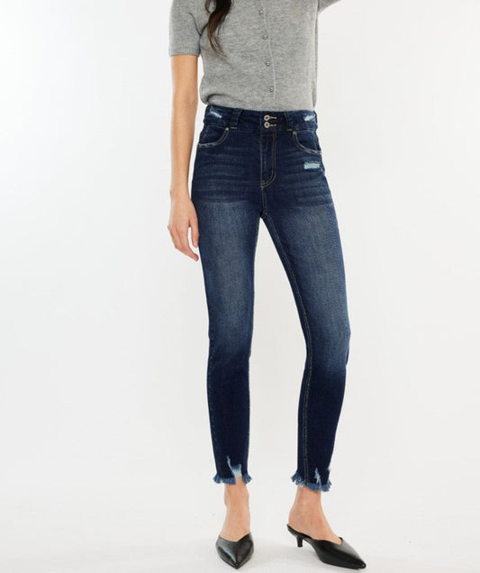 Bailey Cat's Whiskers Raw Hem High-Waist Jeans | Kancan