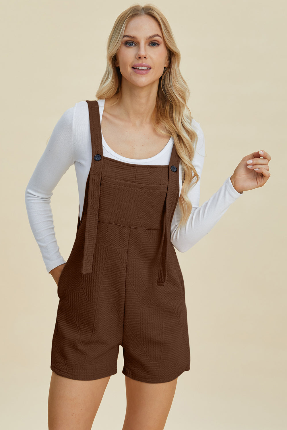 Lia Textured Sleeveless Romper | Multiple Colors