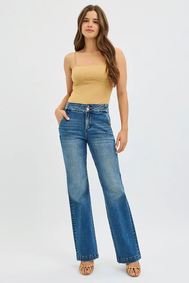 Angel Tummy Control High-Rise Bootcut Jeans | Risen