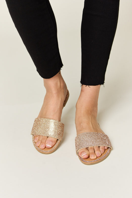 Rhinestone Flat Sandals