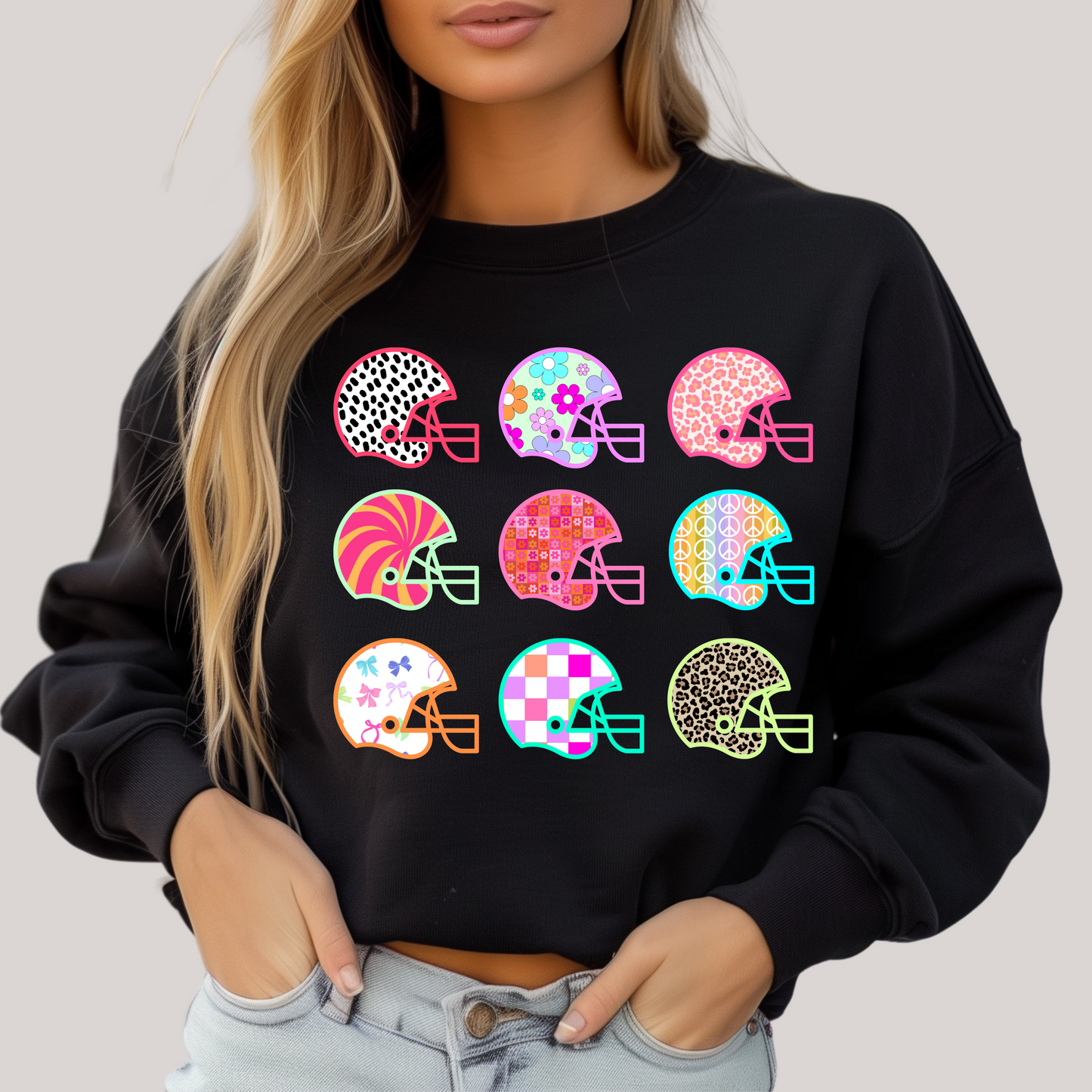 Girly Neon Helmets Sweatshirt