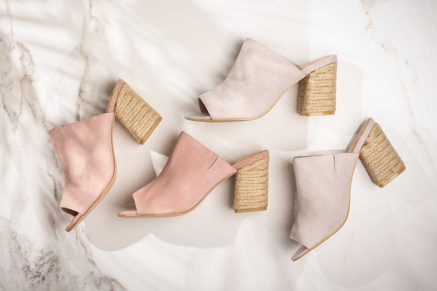 Helena Sandals | Blush Suede