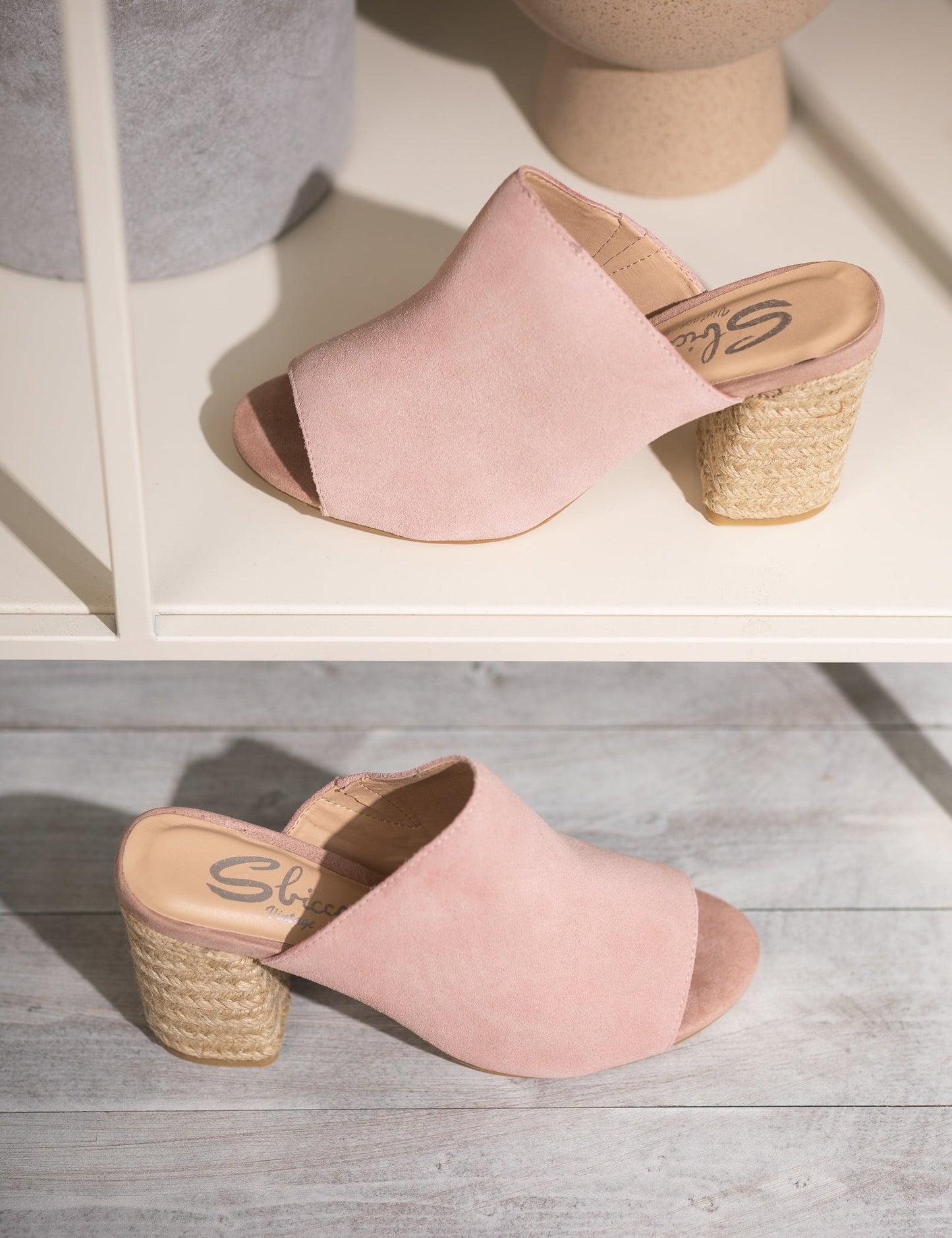 Helena Sandals | Blush Suede