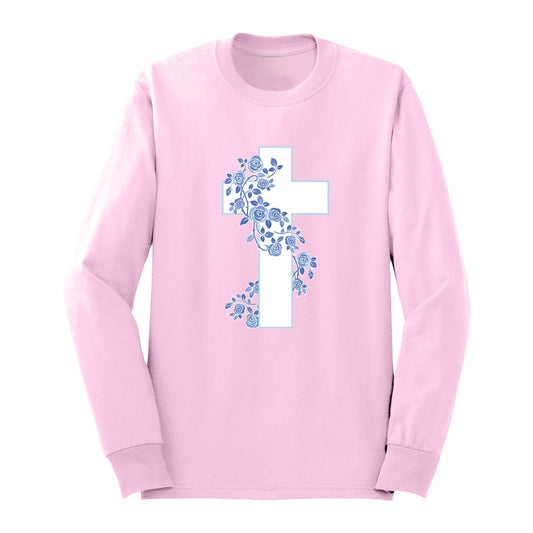 Floral Cross Long Sleeve Tee