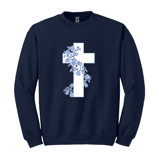 Floral Cross Sweatshirt