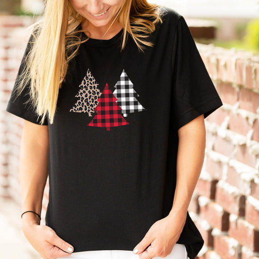 Trio Christmas Tree Graphic Tee