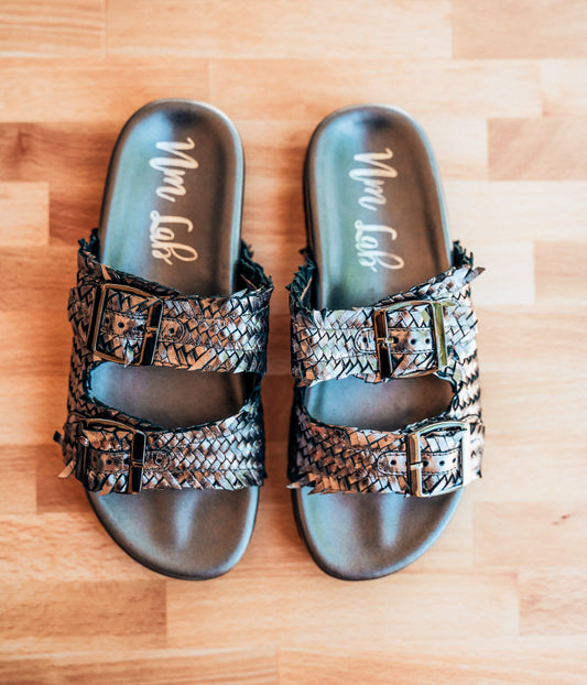 Cheyenne Strap Slides | Pewter