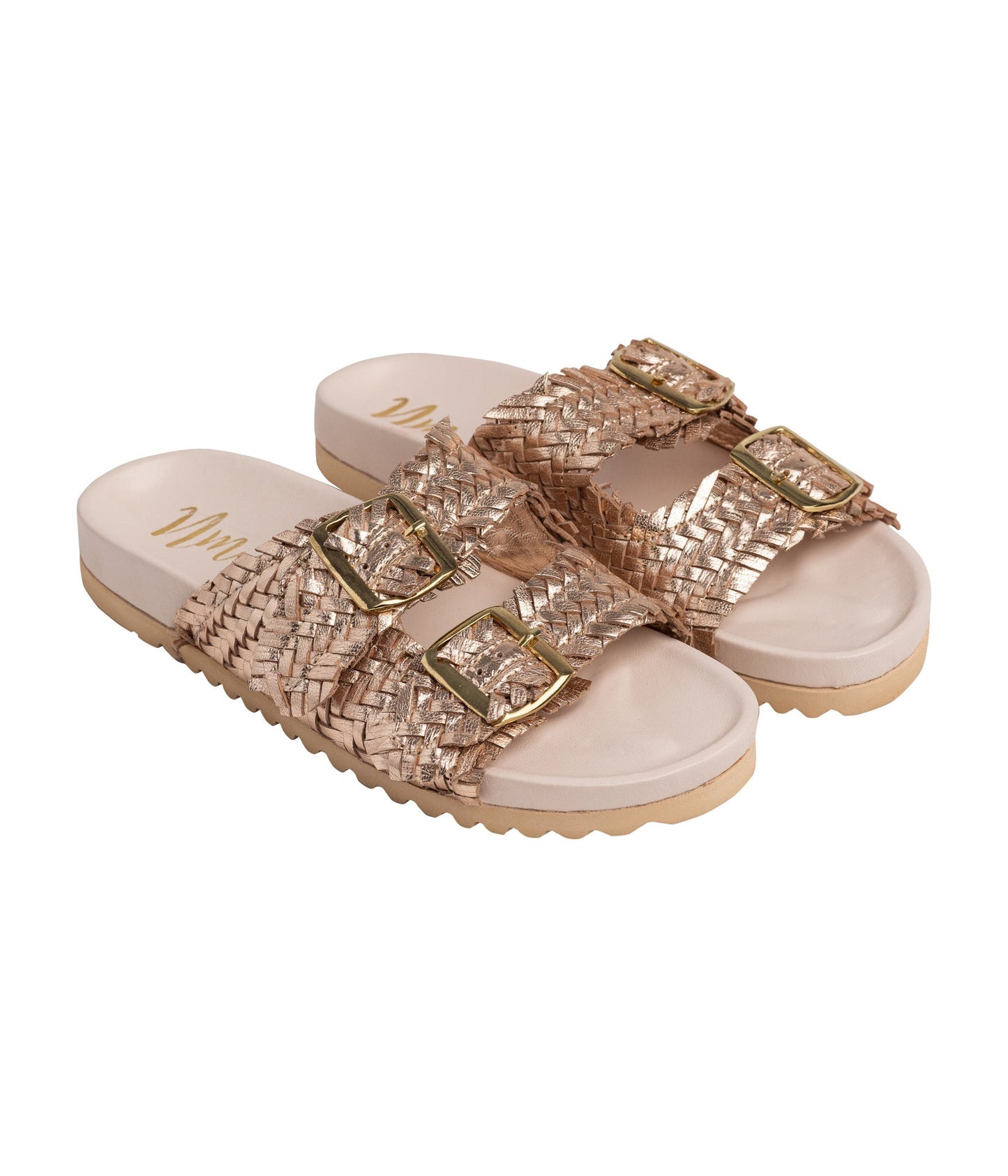 Cheyenne Strap Slides | Champagne