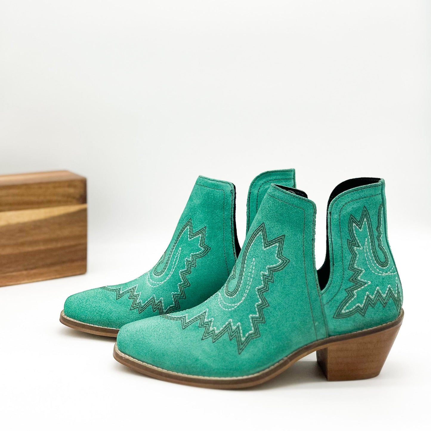 Kickin' Booties | Turquoise Suede