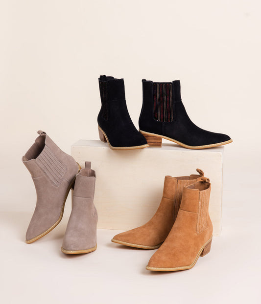 Leonor Suede Ankle Boots | Tan