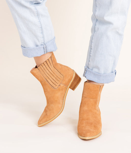Leonor Suede Ankle Boots | Tan