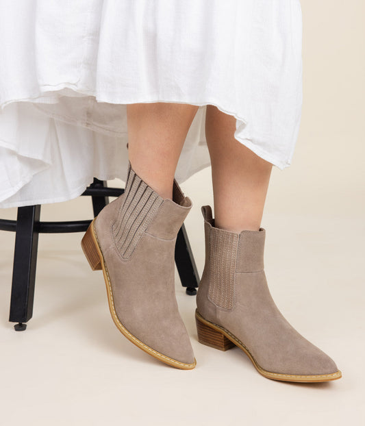 Leonor Suede Ankle Boots | Taupe
