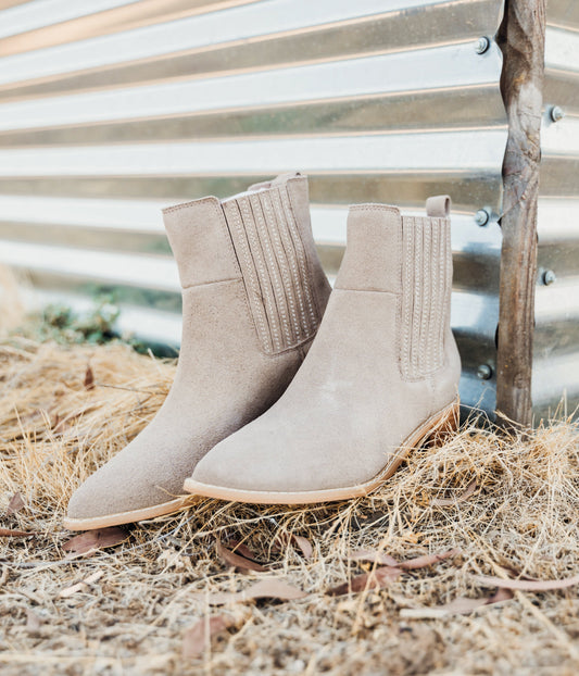 Leonor Suede Ankle Boots | Taupe