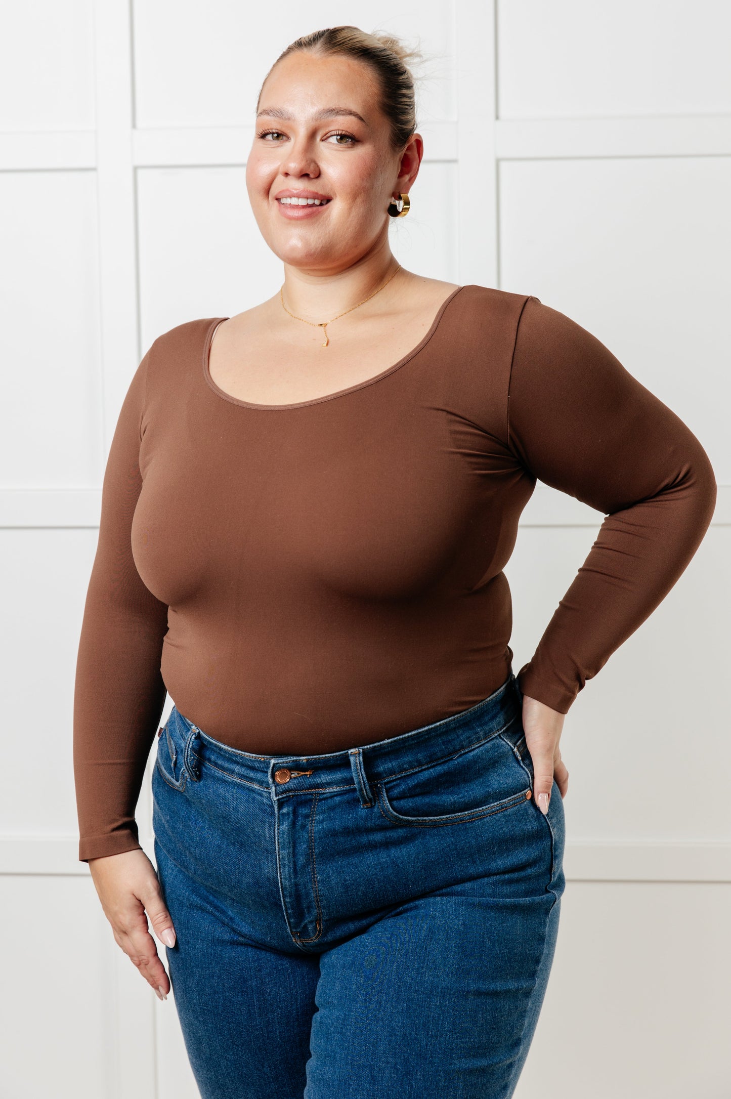 Bring in the Basics Seamless Top | Coffee