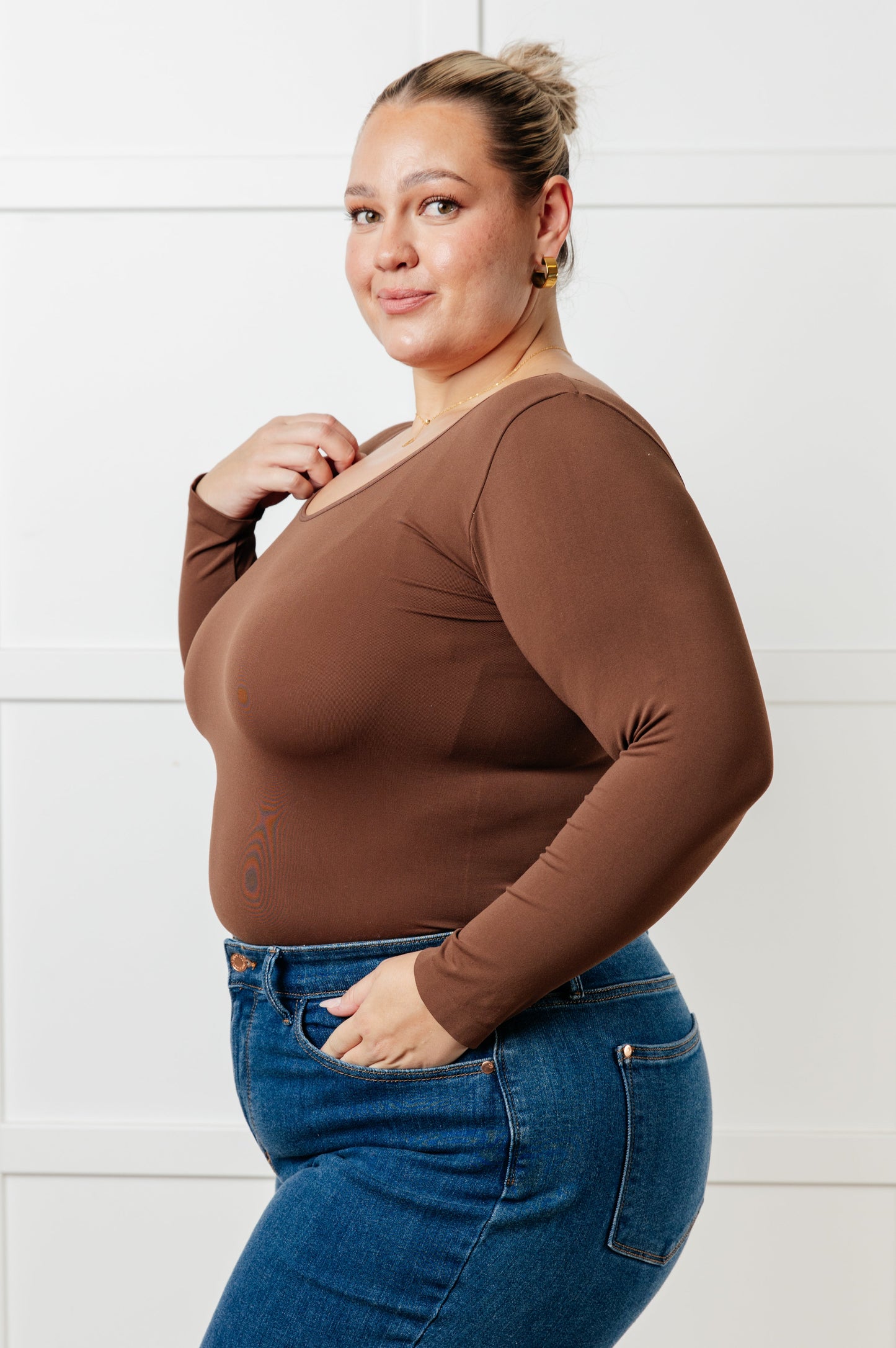 Bring in the Basics Seamless Top | Coffee