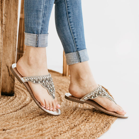 Loving U Sandals | Silver