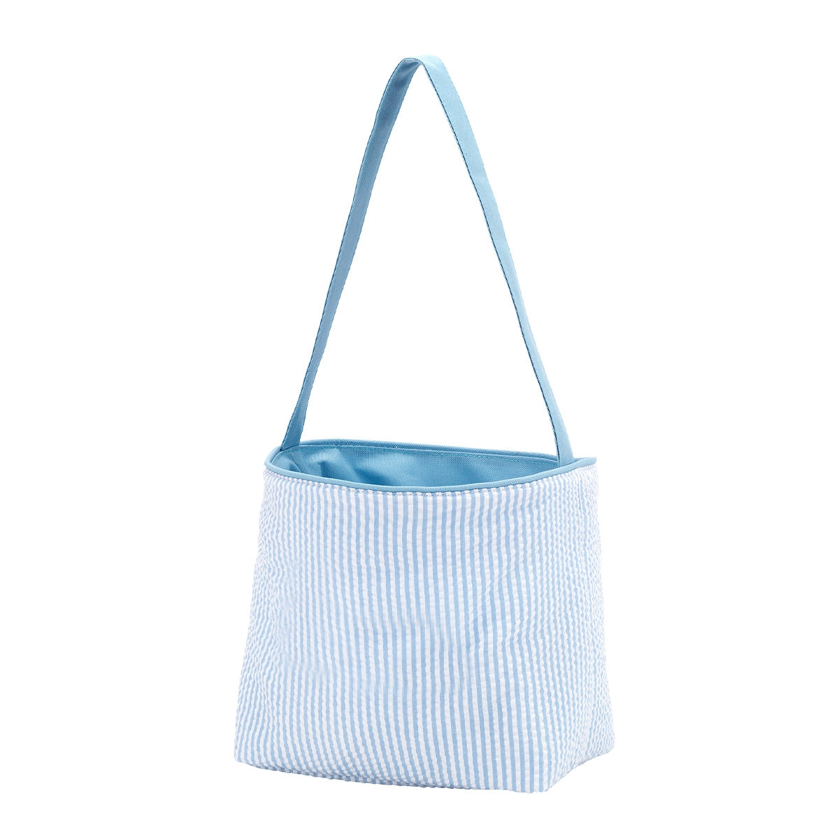 Seersucker Easter Bucket | Blue