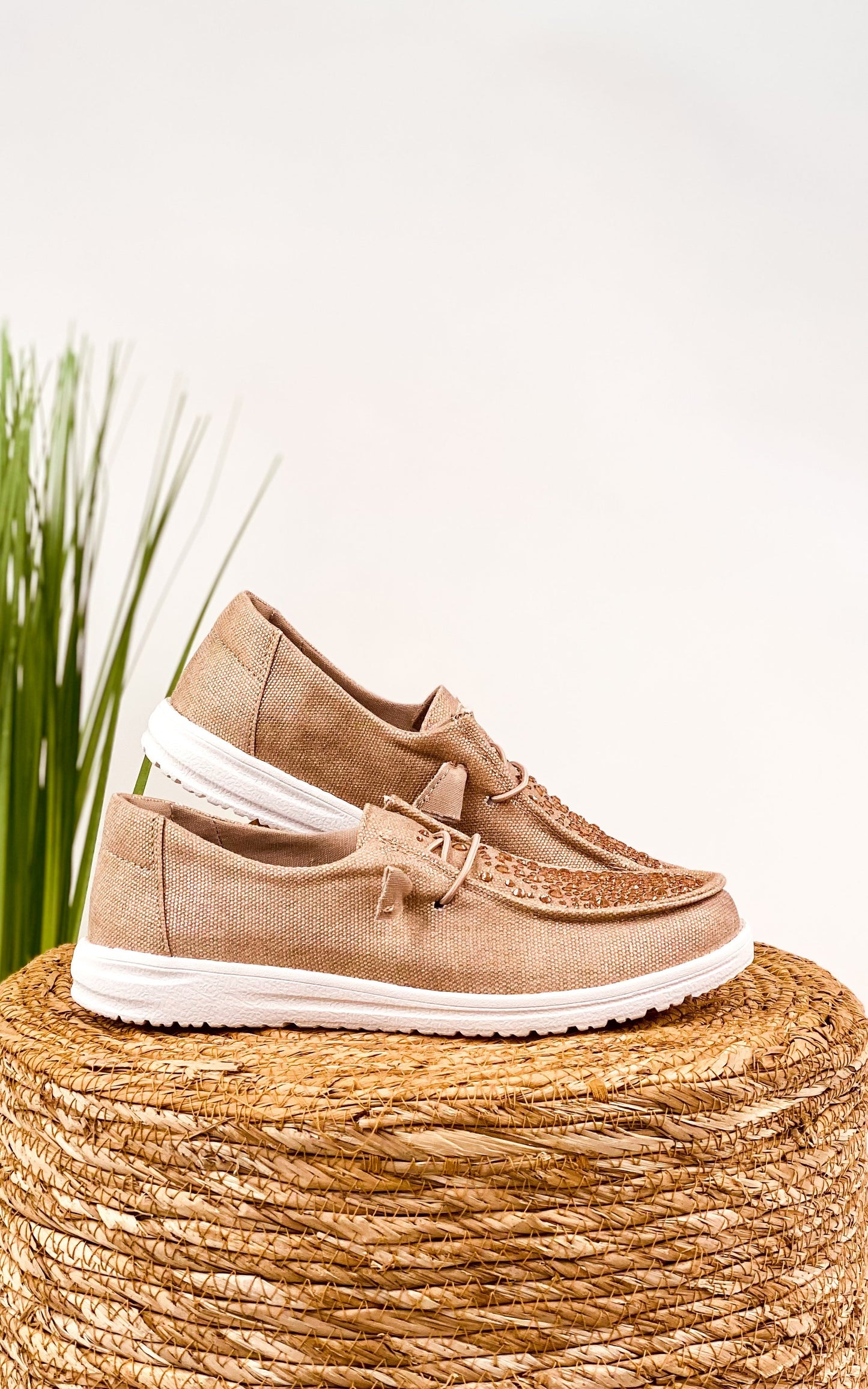 Maco Boat Shoes | Rose Gold Rhinestone