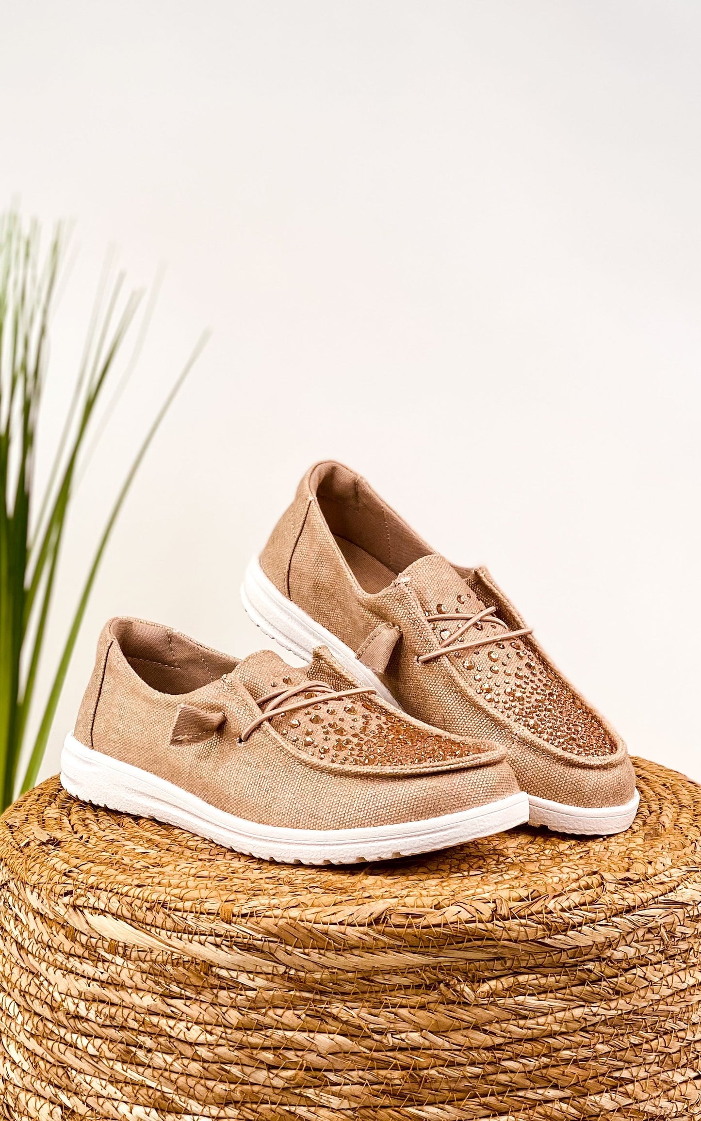 Maco Boat Shoes | Rose Gold Rhinestone