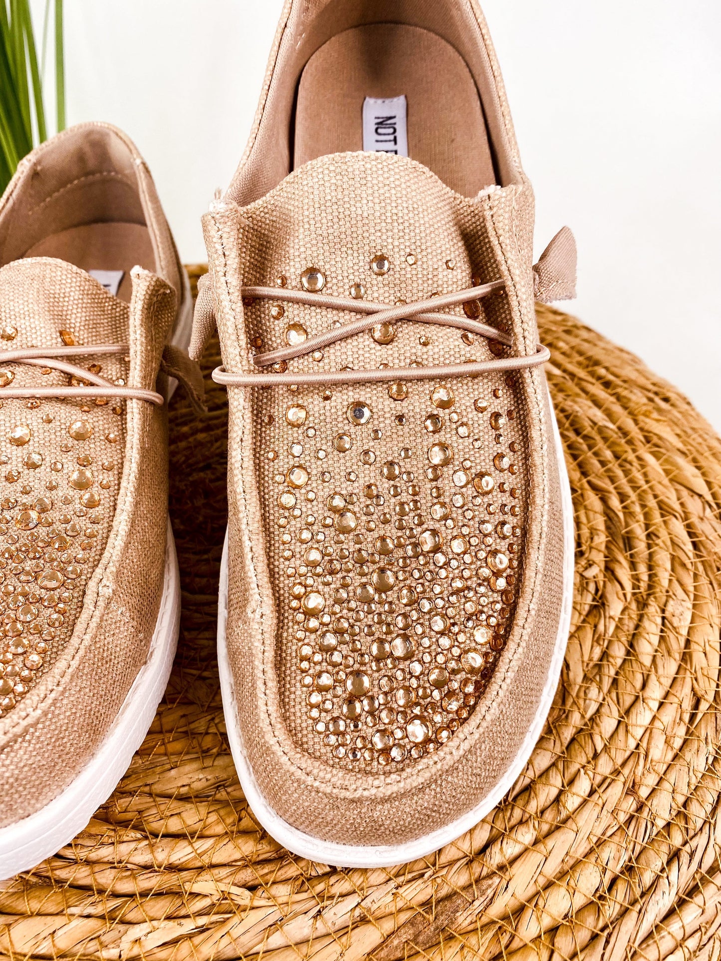 Maco Boat Shoes | Rose Gold Rhinestone