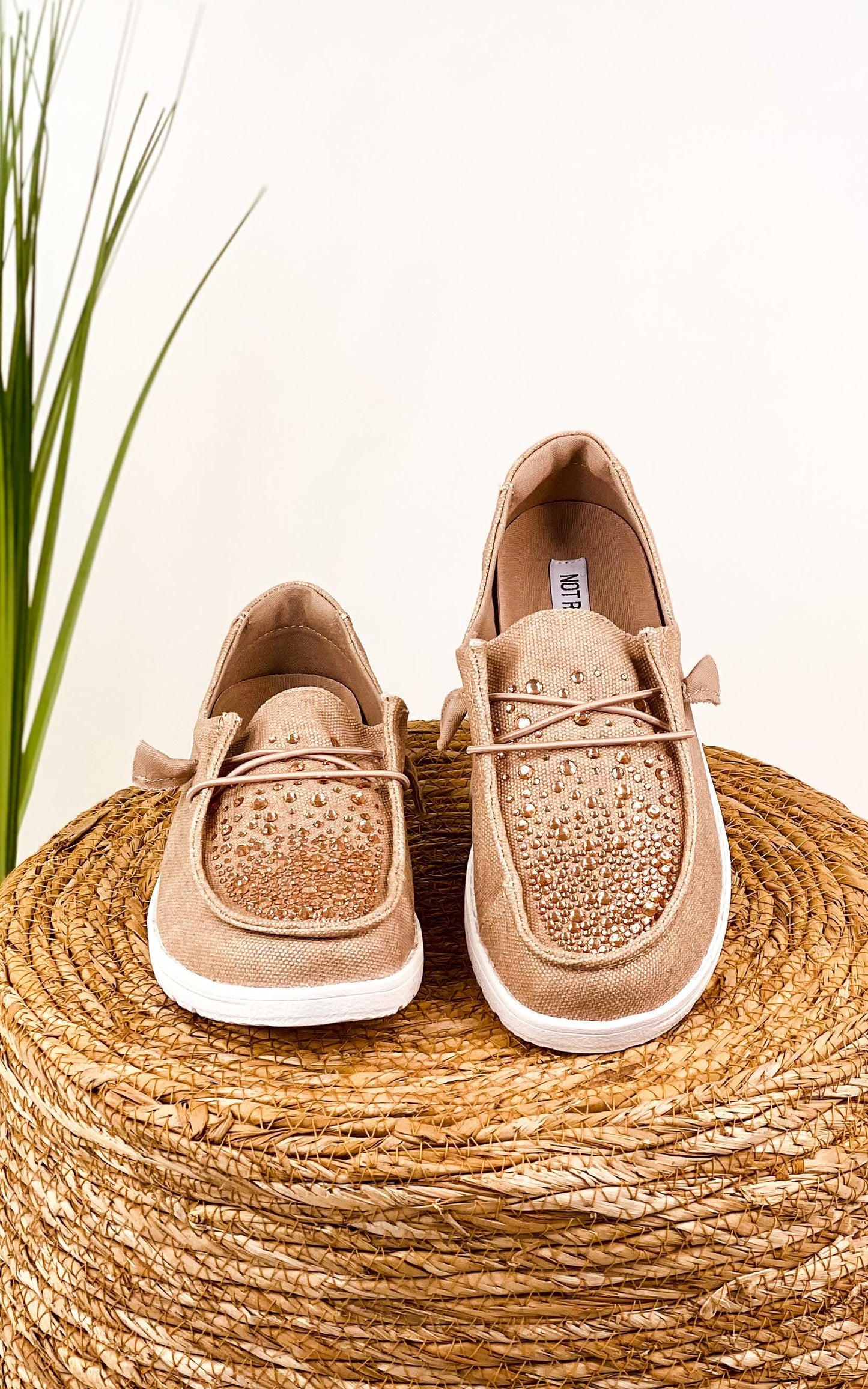 Maco Boat Shoes | Rose Gold Rhinestone