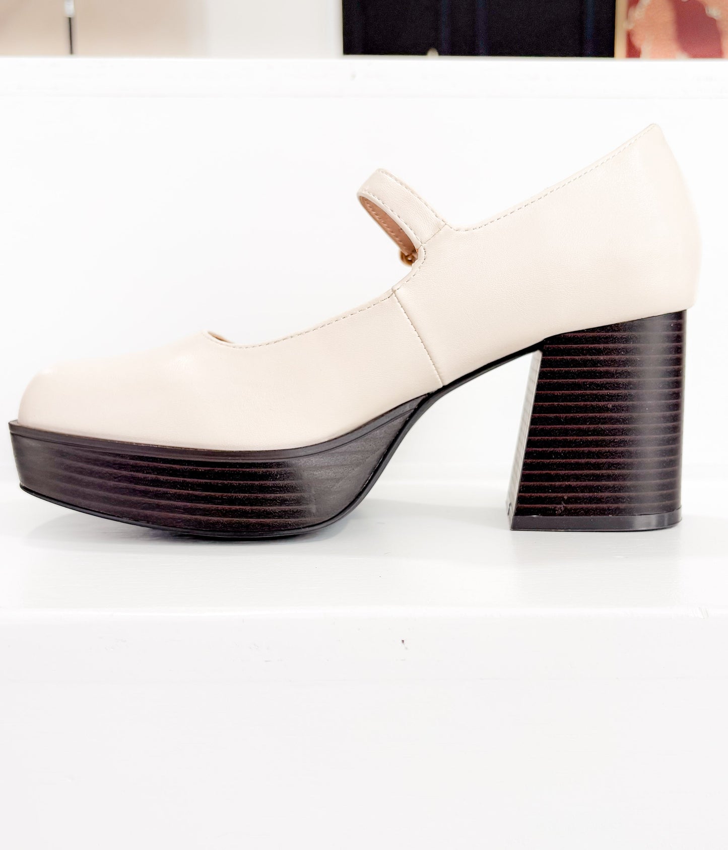 Matilda Platform Heels | Bone