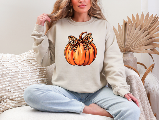 Pumpkin Leopard Sweatshirt