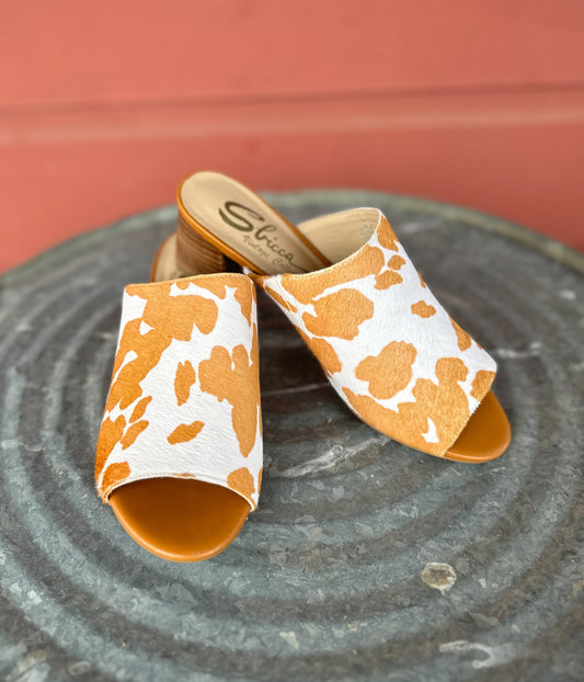 Richwood Cowhide Sandals | Tan & White