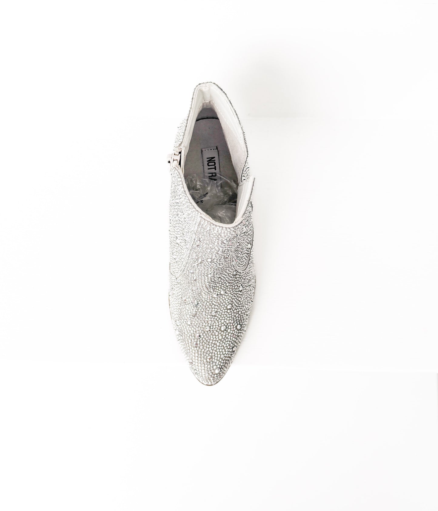 Shine Star Rhinestone Booties | Silver