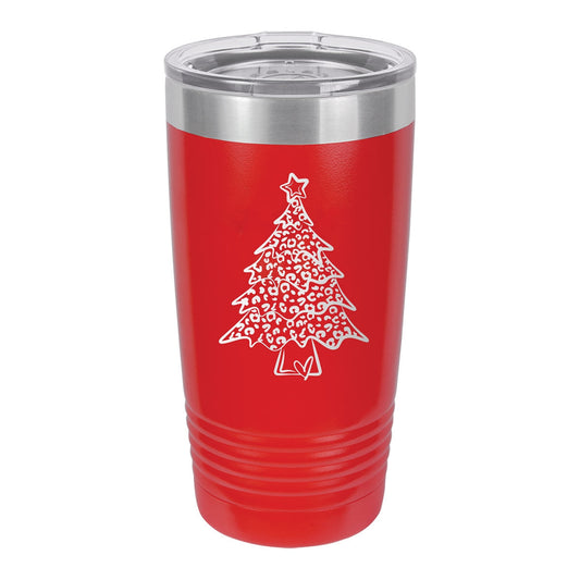 Leopard Christmas Tree Insulated Tumbler | 20oz.