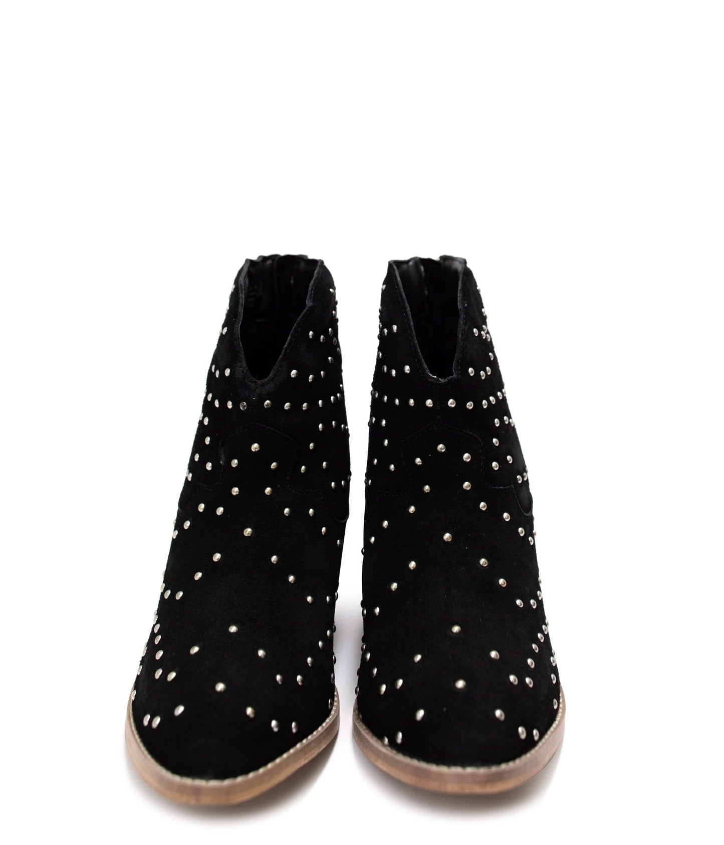 Twilight Studded Heeled Ankle Booties | Black