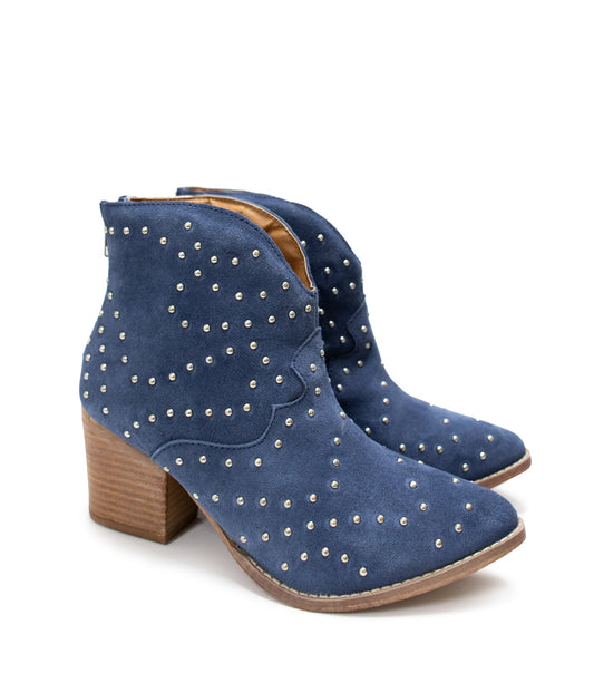 Twilight Studded Ankle Boots | Denim