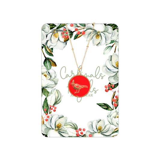 Cardinal Necklace Keepsake Card