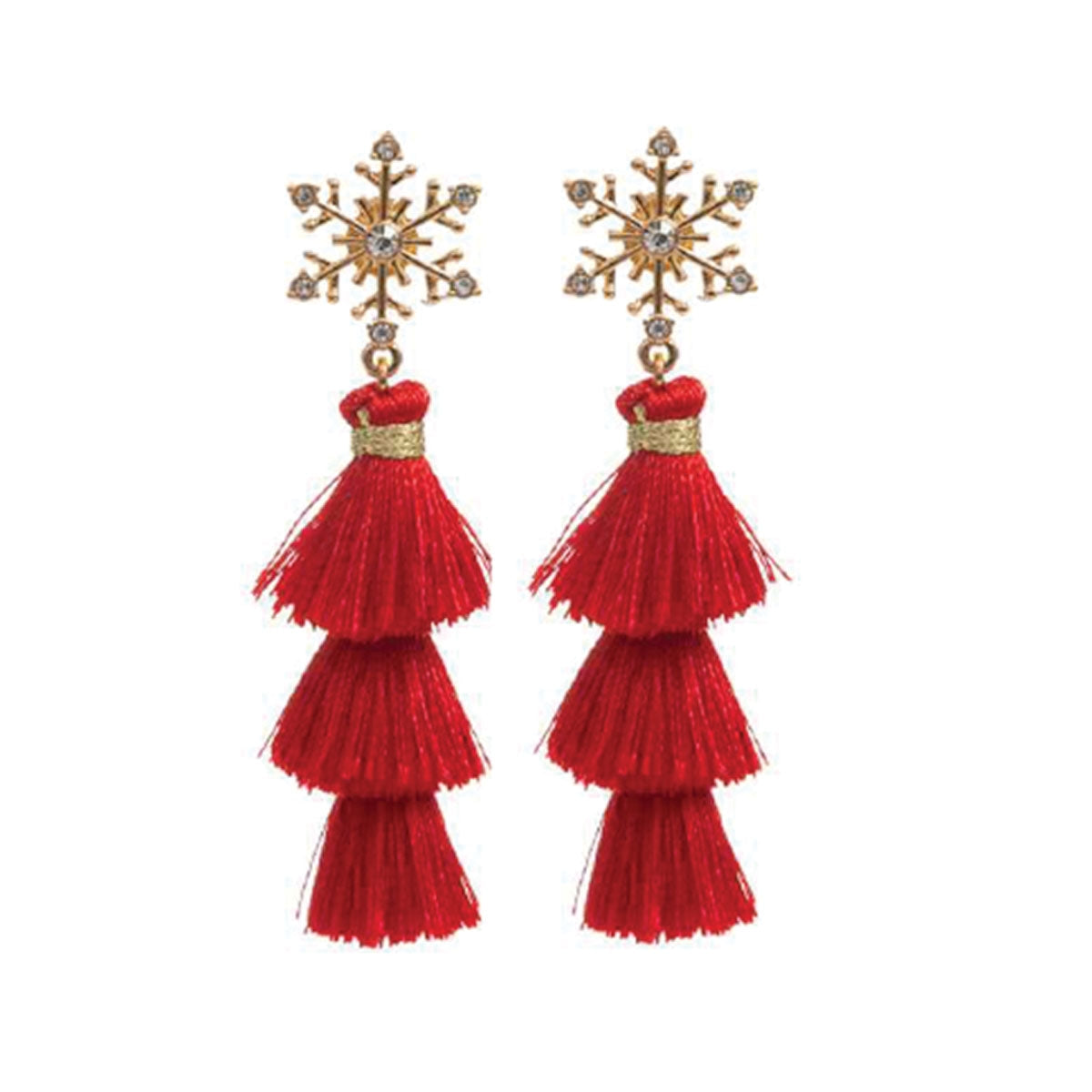 Let it Snow Earrings | Red