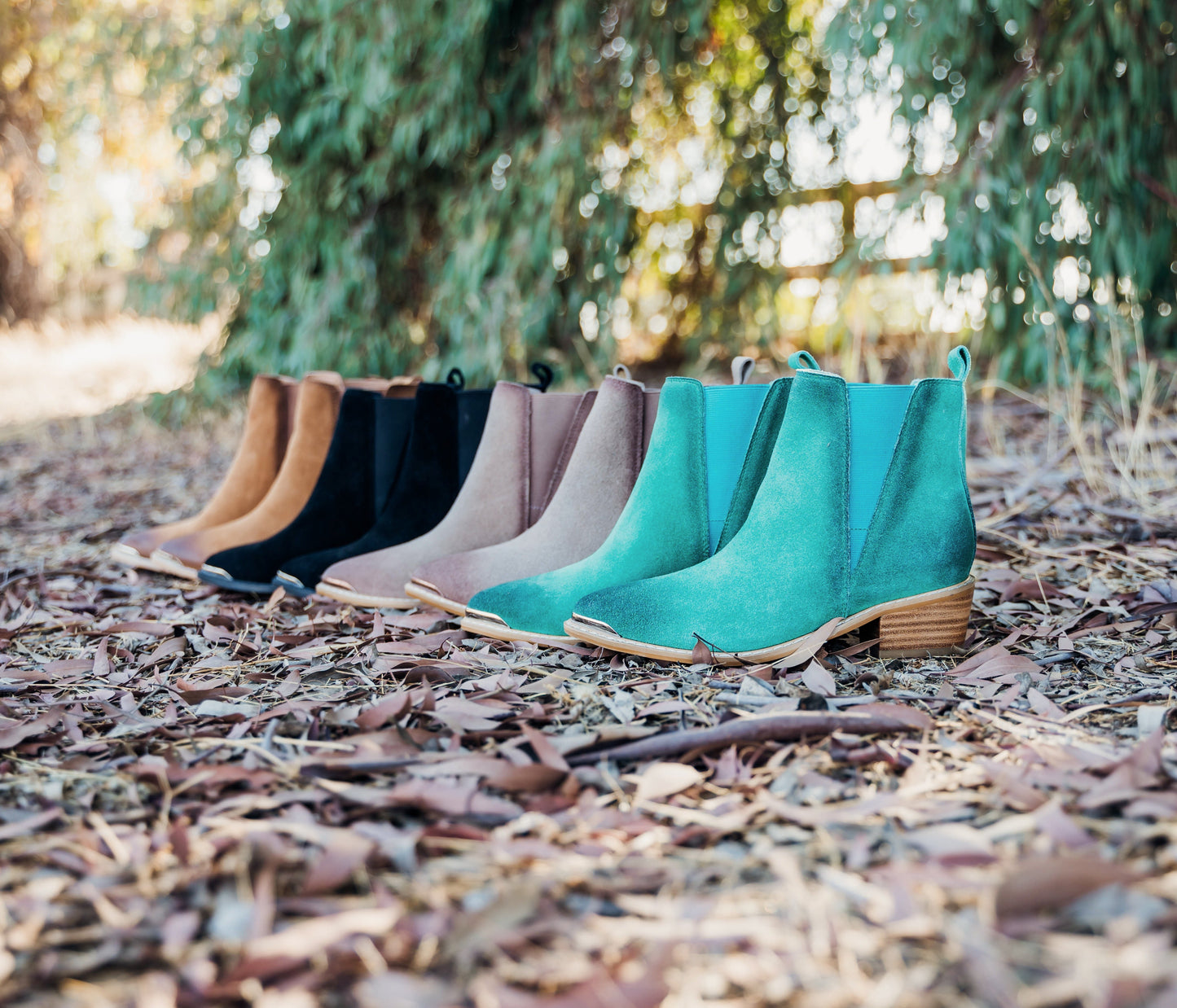 Wylie Suede Ankle Boots | Teal