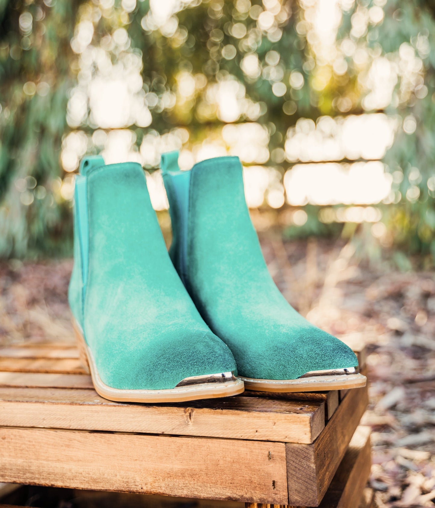 Wylie Suede Ankle Boots | Teal