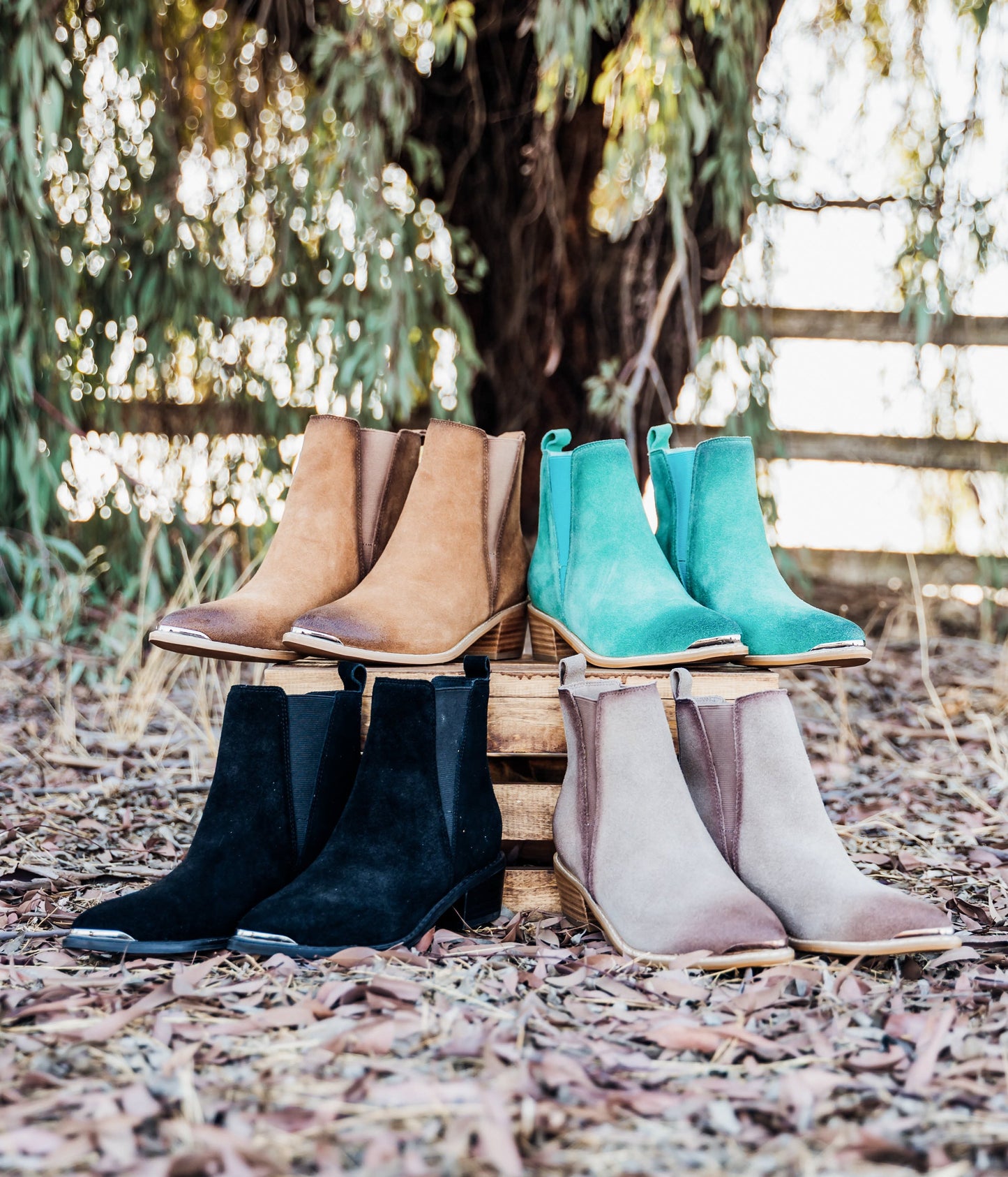 Wylie Suede Ankle Boots | Teal