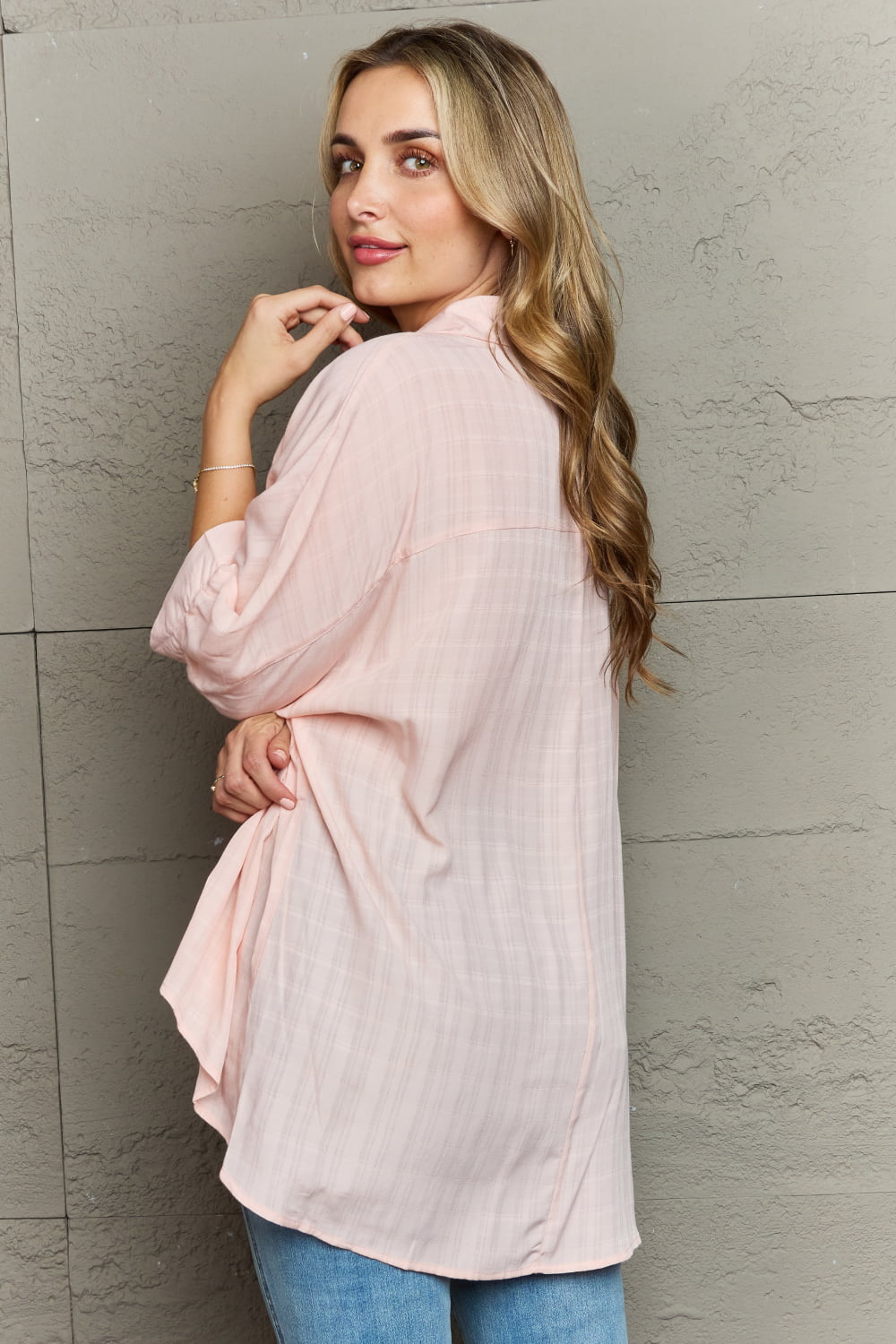 Comfy & Casual Half Sleeve Button-Up Top