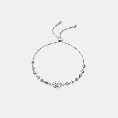 Moissanite Sterling Silver Bracelet