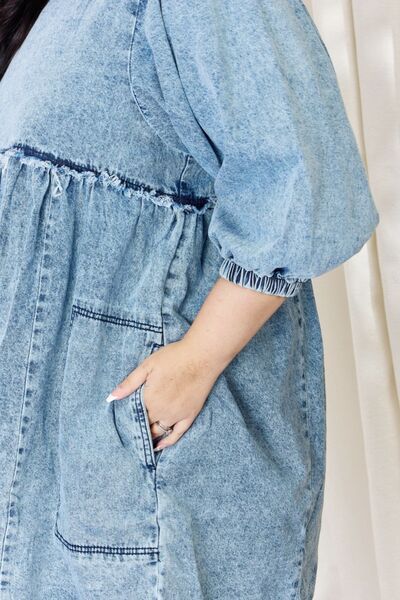 Easy Living Oversized Denim Babydoll Dress