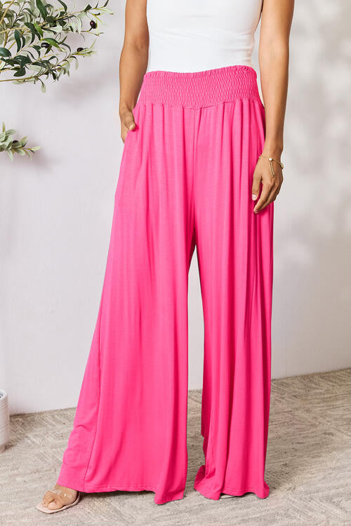 Smocked Wide Leg Pants | Multiple Colors