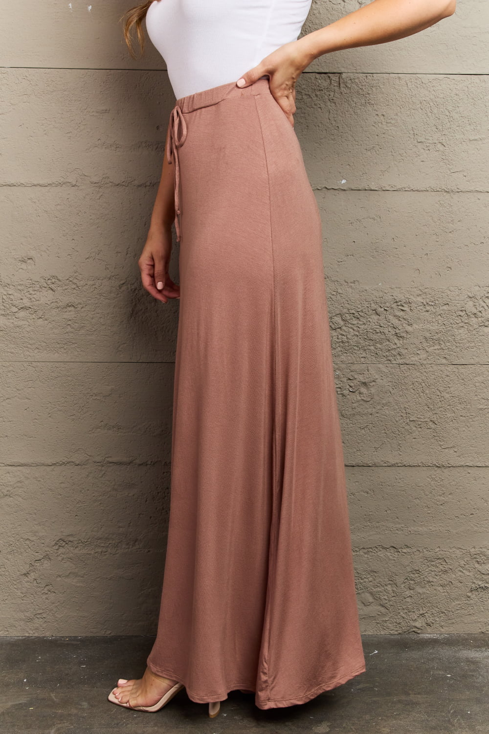 For The Day Flare Maxi Skirt | Chocolate