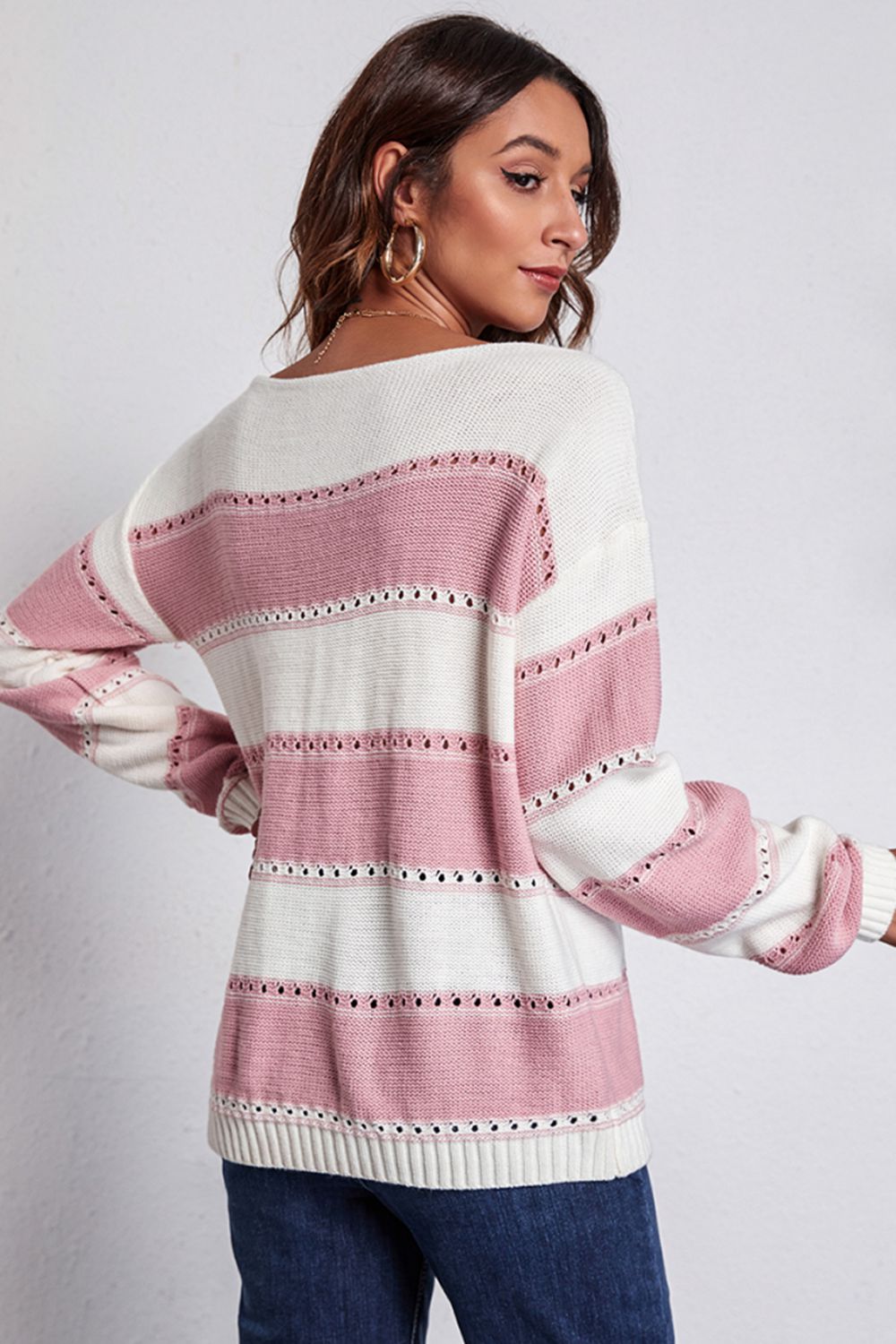 Striped Boat Neck Sweater | Multiple Colors