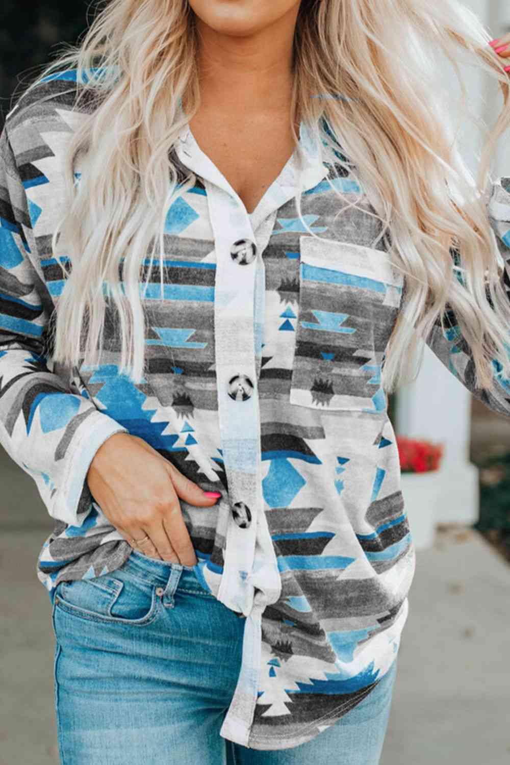 Aztec Button-Up Top