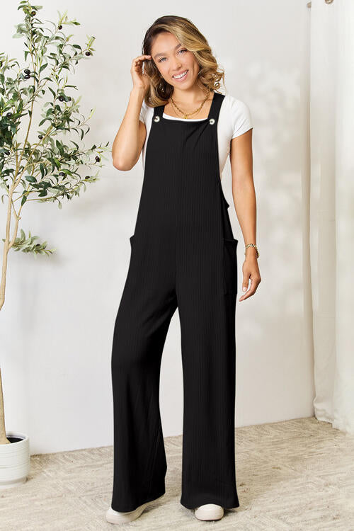 Comfortable Vibes Wide Strap Overalls